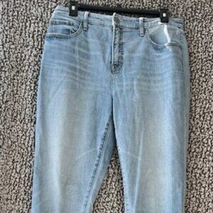 CHICOS Stone Washed Girlfriend Jeans